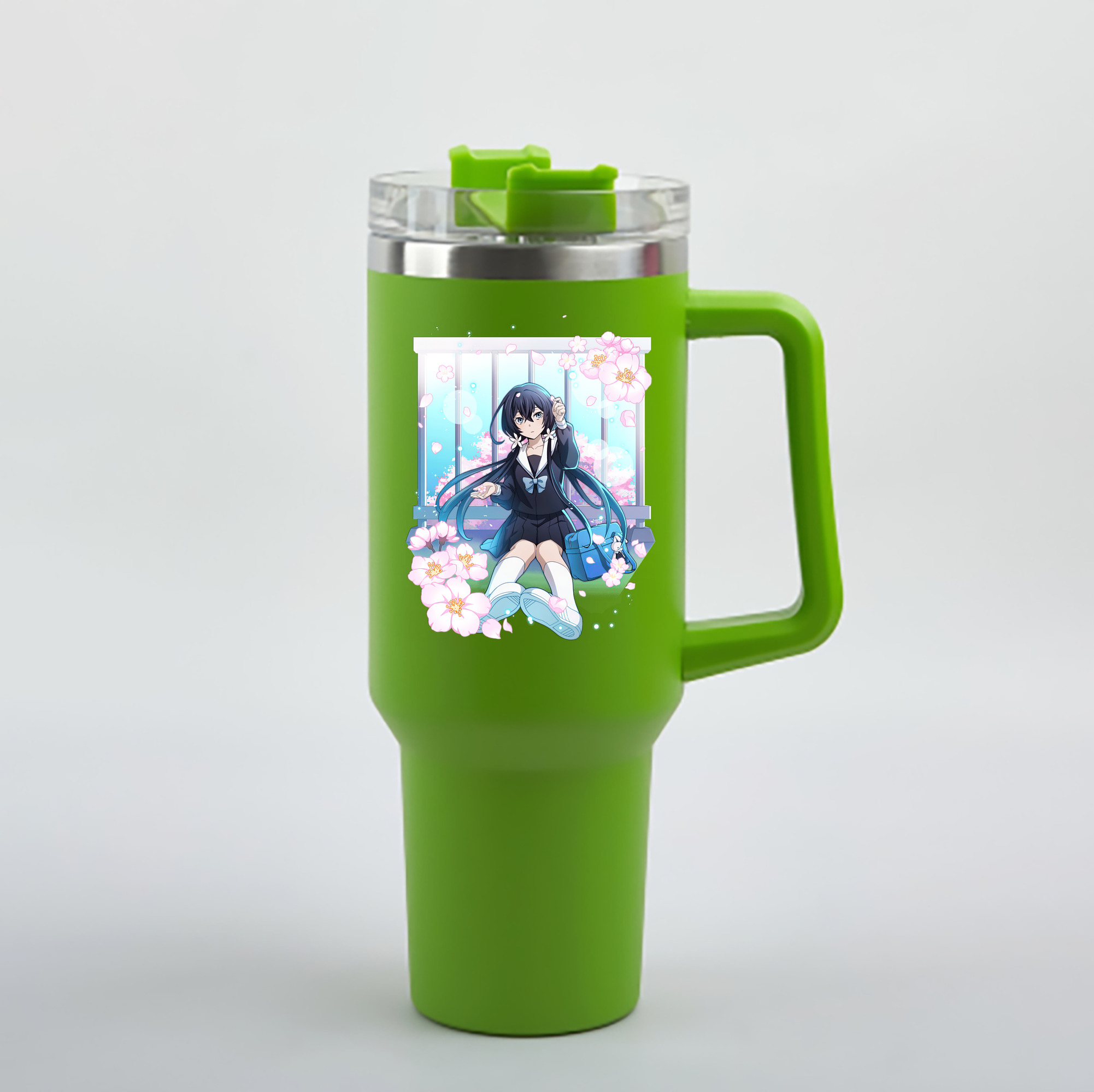 （画像用） 文豪ストレイドッグス Bungo Stray Dogs 1200mL車用タンブラー - クリスタルステッカー（プラスチックストロー付き）
